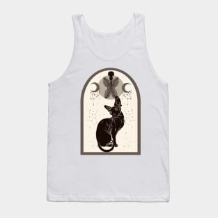 Love Catually Sphynx Kitten in Boho Style With Triple Goddess Moon Tank Top